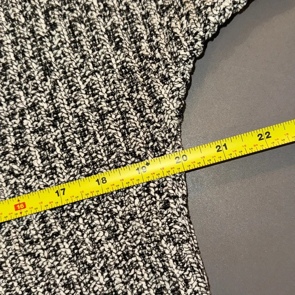 RACHEL Rachel Roy Black and White Knit Marled Short Sleeve Sweater Size M - Picture 9 of 10